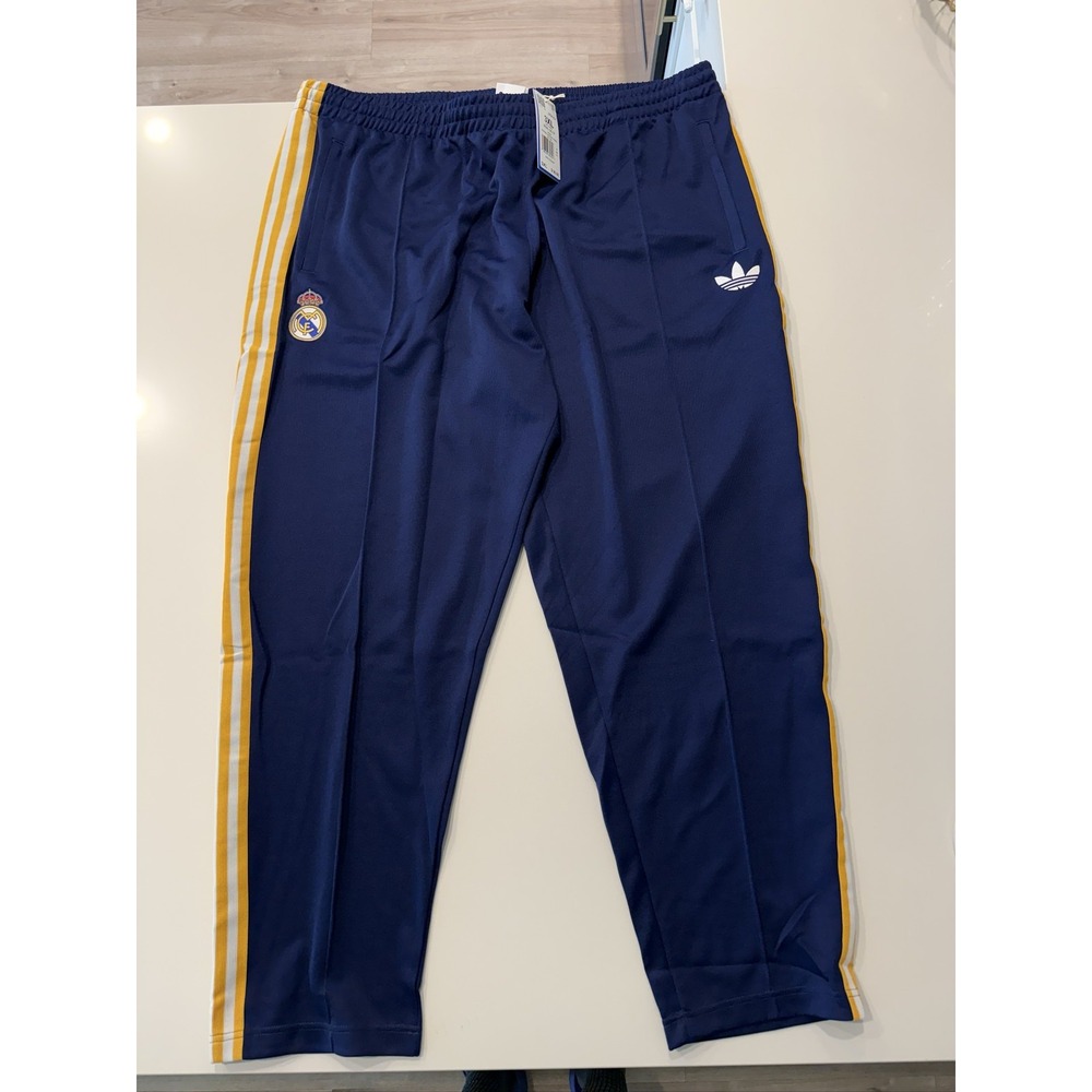 adidas REAL OG TP Pants Men's 3XL Dark Blue Real Madrid Side Stripes JZ9151